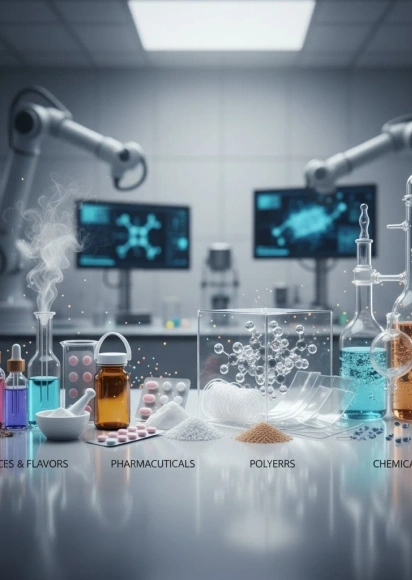 Fragrances and flavors, pharmaceuticals, pesticides, specialty polymers